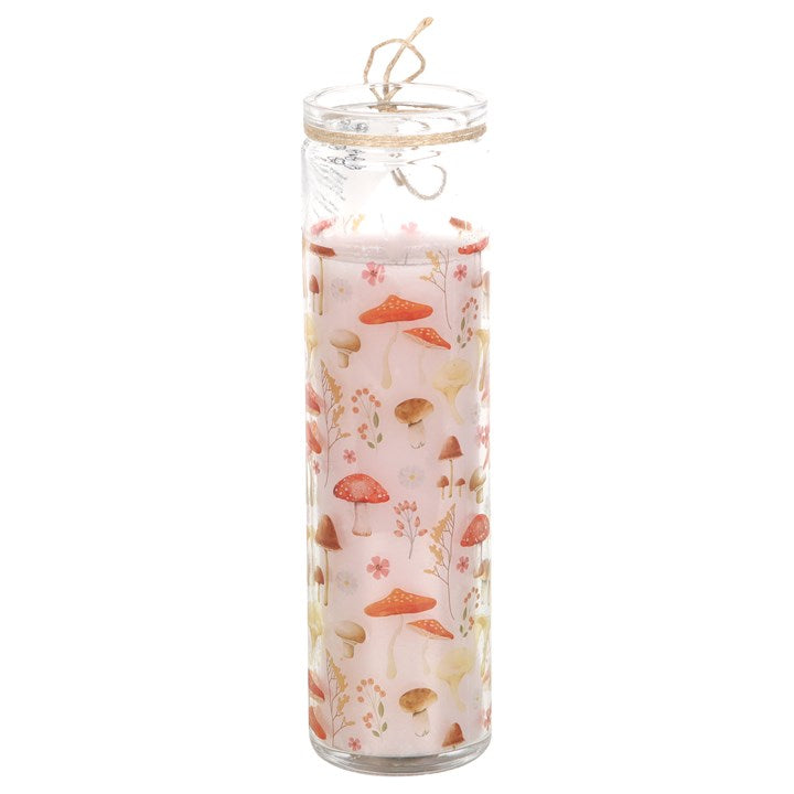 Mushroom Print Enchanted Forest Tube Candle – Woodland Witch Ritual Candle
