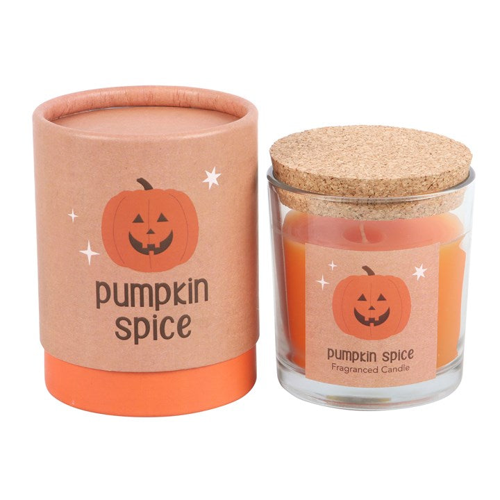 Celebrate the season of spooks with the Peekaboo Pumpkin Spice Candle, a festive delight that blends the warming magic of pumpkin spice with a playful Jack-o’-lantern design. Hand-poured with vegan paraffin wax and finished with a natural cork lid, this enchanting candle fills your space with the comforting scent of autumn’s most beloved brew. With up to 25 hours of burn time, it is perfect for Halloween rituals, cosy evenings, or welcoming guests with a seasonal glow. Ideal for witches, pumpkin spice lover