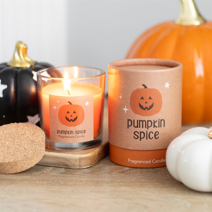 Peekaboo Pumpkin Spice Candle – Jack-o’-Lantern Halloween Candle