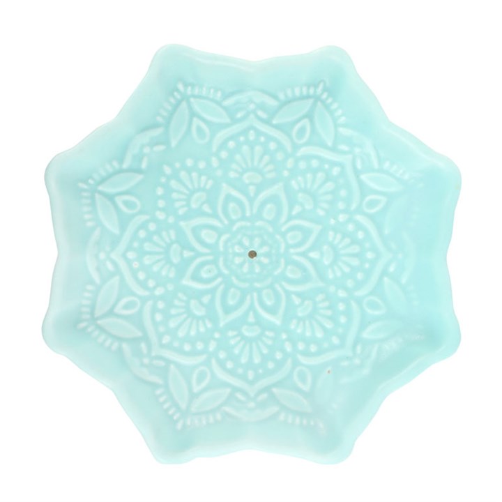 Blue Mandala Incense Stick Holder – Ceramic Spiritual Decor