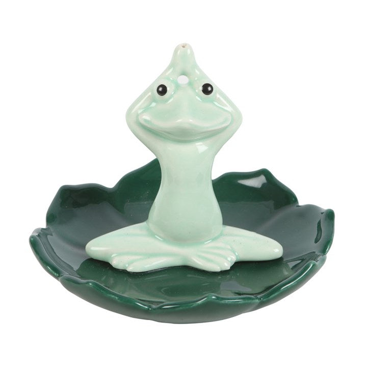 Yoga Frog Incense Stick Holder – Chakra Meditation Decor