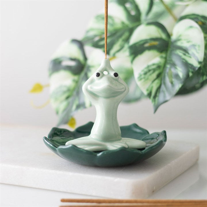 Yoga Frog Incense Stick Holder – Chakra Meditation Decor