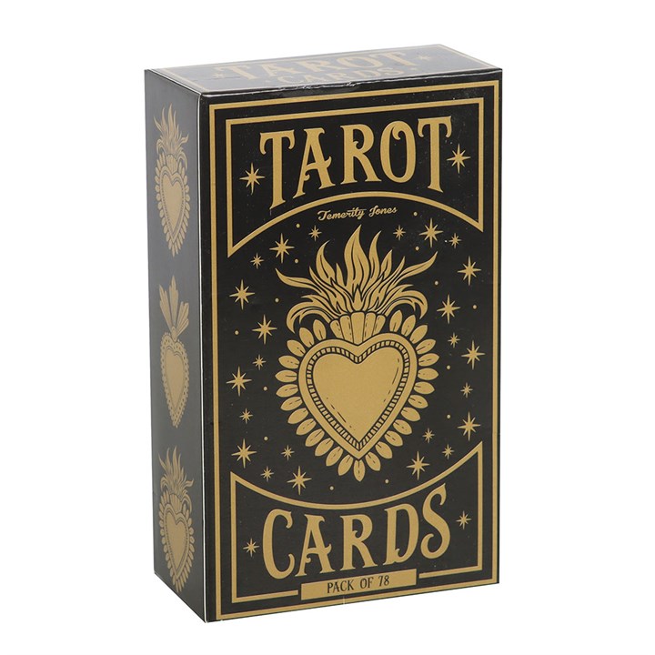Sacred Heart Tarot Cards with 78 traditional tarot cards and instructions. Graphic sacred heart artwork meets classic divination symbolism.