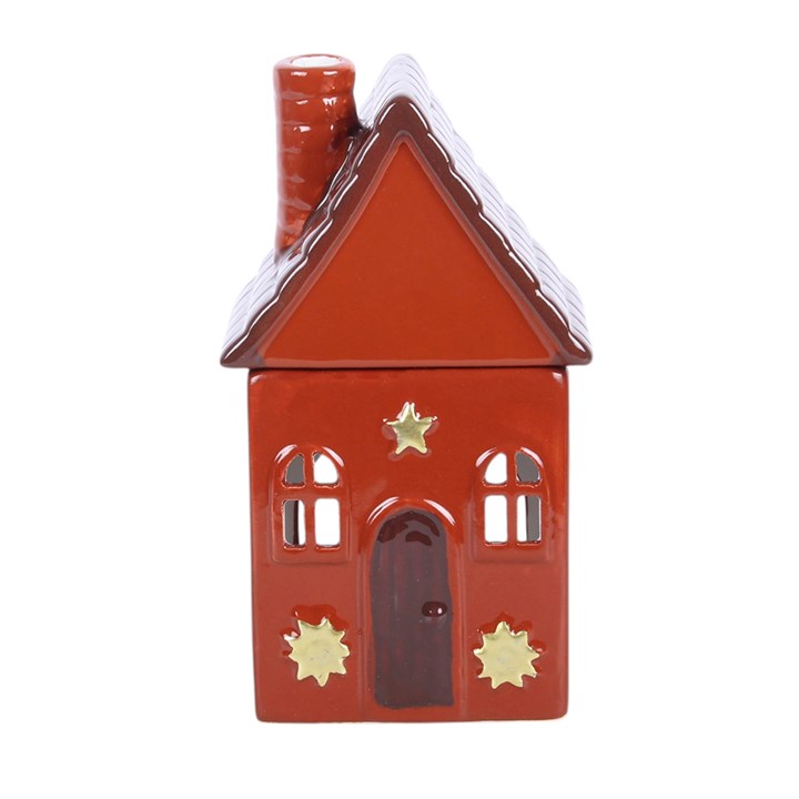 Celebrate fire magic with this Hearth Cottage oil burner, designed with rich terracotta tones, sun details and a warm cottage silhouette. A standout piece for seasonal rituals, magical home fragrance and gifting during the darker months. Recommended for use with fragrance oil diluted with water. Always remove the lid whilst in use.