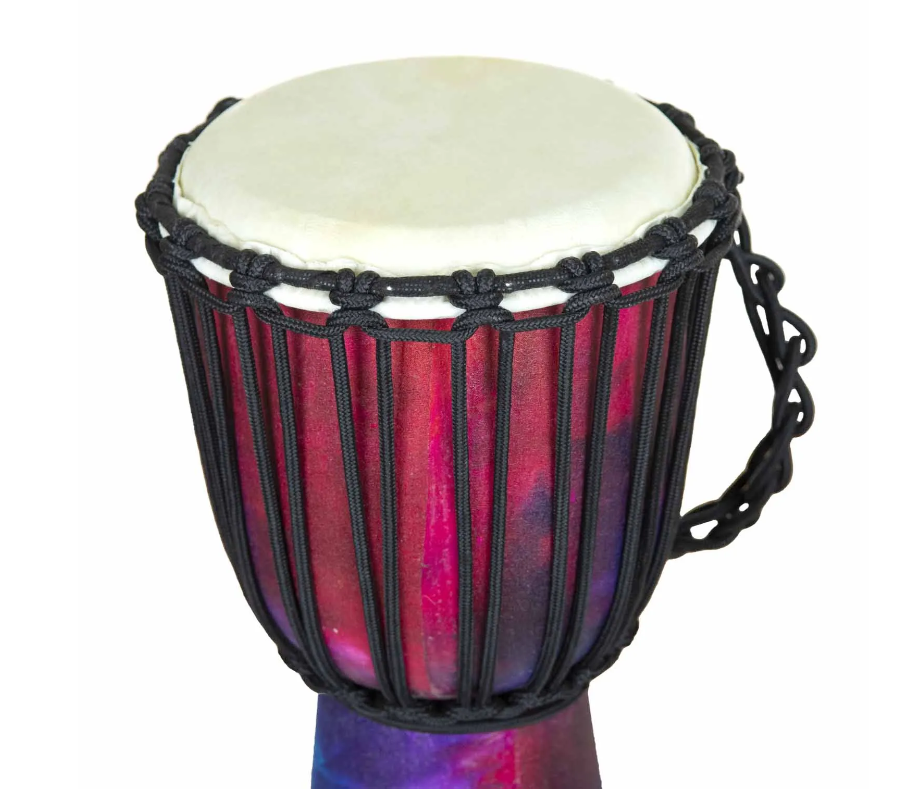Medium Rainbow Djembe Drum – 40cm Handcrafted in Bali