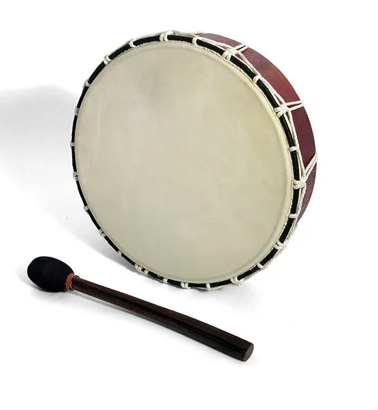 The Medium Shamanic Drum is a sacred frame drum, widely used by shamans in ritual and ceremony. Measuring 30cm in diameter, it produces a grounding, resonant tone that supports journeying, trance work, and spiritual healing.

The rhythm of the drum is not bound by rigid tempo; instead, it flows freely, shifting with the will of the drummer. Some describe it as a bridge or horse — carrying the shaman between realms of consciousness, guiding the spirit on its path.

Perfect for ritual, meditation, and perform