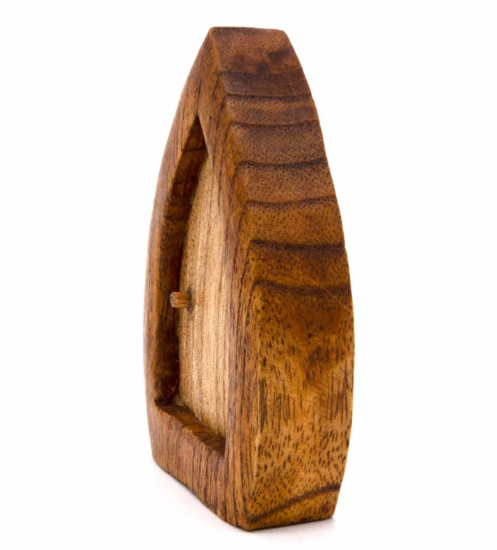 Fairy Door Woodcarving – Handmade Bali Portal to the Fae Realm (10x7x2cm)