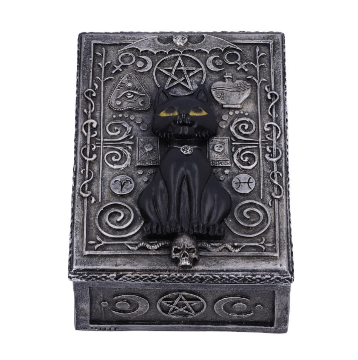 Black Cat Sigil Trinket Box – Familiar Spell Witch Decor