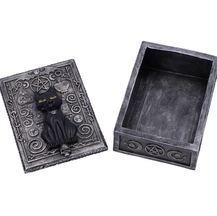 Black Cat Sigil Trinket Box – Familiar Spell Witch Decor