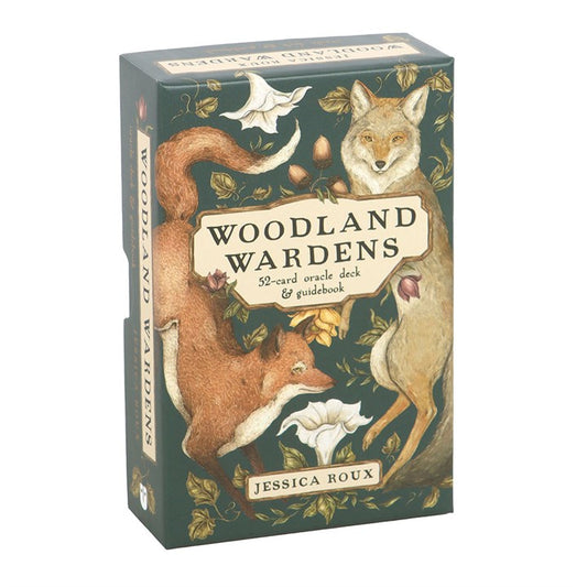 From the creator of Floriography comes an enchanting oracle deck and guidebook, richly illustrated and steeped in the magic of woodland creatures and plants. Rooted in mythology, folklore, and timeless tales, each card pairs an animal with a plant—like the hare with the oak, the finch with the peach, or the hawk with the thistle—offering profound messages. Artist Jessica Roux’s intricate, evocative artwork invites you into a mystical realm, providing wisdom, guidance, and a deep connection to the spirit of 