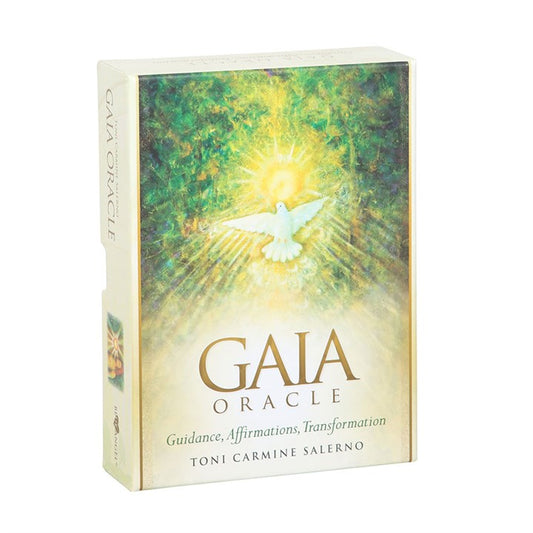 The Gaia Oracle, crafted by Toni Carmine Salerno, invites you to commune with the ancient wisdom of Earth Mother. Drawing from the essence of Mother Nature, this mystical deck guides you toward harmony and restoration. Each card reveals a profound message paired with a soul-strengthening affirmation to inspire your journey. The set includes 45 beautifully illustrated cards and a 117-page guidebook to deepen your connection with Gaia’s magic.