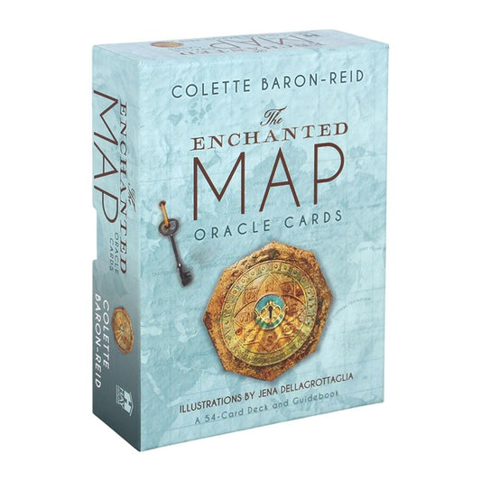 Discover guidance and insight with the Enchanted Map Oracle Cards by internationally acclaimed oracle expert Colette Baron-Reid, creator of over a million bestselling decks. This beautifully illustrated 54-card oracle deck helps you explore life’s journey, revealing the lessons, allies, and challenges that shape your path. Designed to inspire clarity, purpose, and self-discovery, the deck includes a guidebook to help you ask meaningful questions and interpret your readings. Use it as a powerful intuitive to