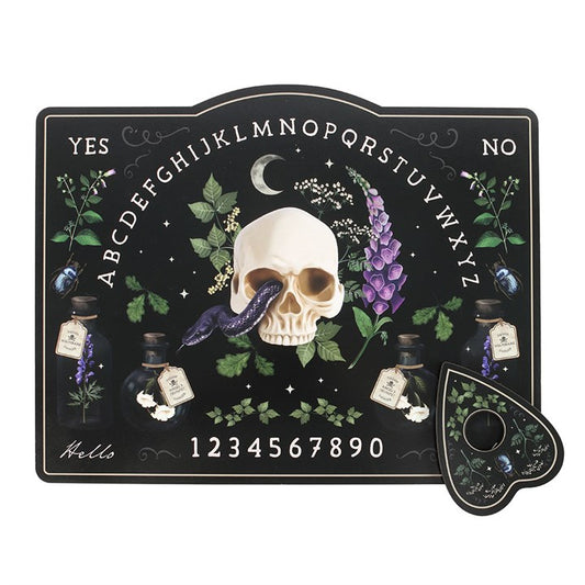 Step into the realm of enchantment with the Poisonous Plants Talking Board. Adorned with a captivating design of deadly flora, this board invites whispers from the unseen. Ideal for mystical gatherings or as a spellbinding centerpiece, its intricate artwork weaves an aura of mystery and intrigue, perfect for those who dare to explore the darker side of nature’s secrets.