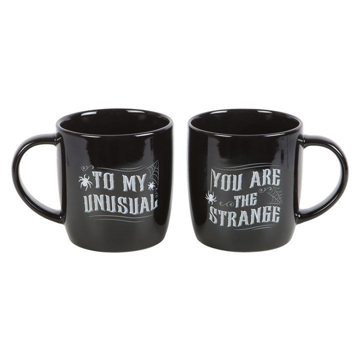 You Are the Strange / To My Unusual Mug Set – Gothic Couples Coffee Mugs