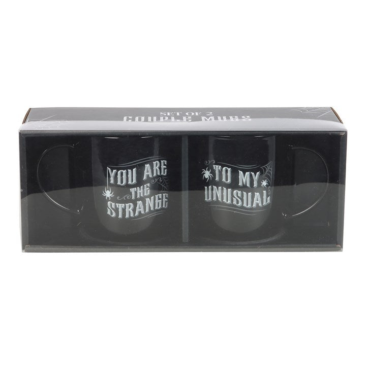 You Are the Strange / To My Unusual Mug Set – Gothic Couples Coffee Mugs