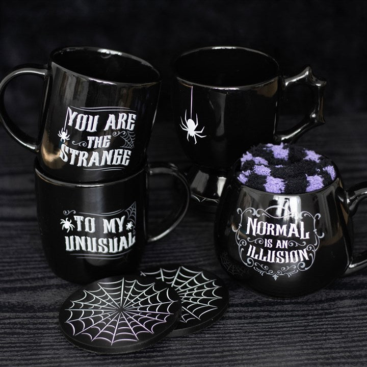 You Are the Strange / To My Unusual Mug Set – Gothic Couples Coffee Mugs