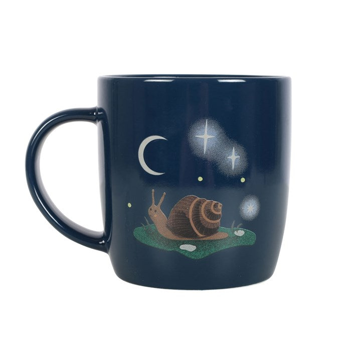 Gnome Sweet Gnome Snail Mug – Winter Forest Witchy Ceramic Mug