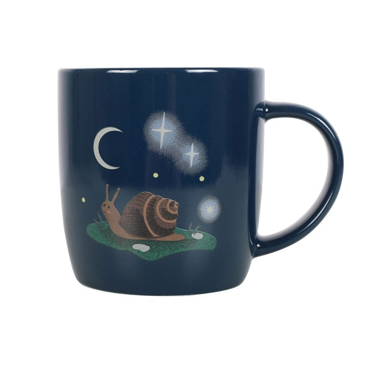 Gnome Sweet Gnome Snail Mug – Winter Forest Witchy Ceramic Mug