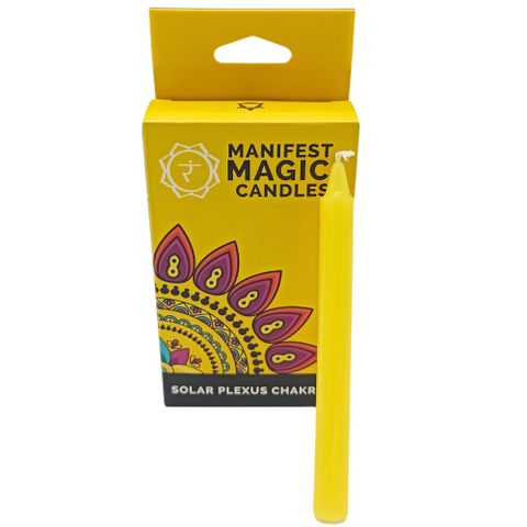 The Manifest Magic Candle is a powerful ally for those seeking to spark their deepest intentions and enhance their spiritual path. Each candle is carefully crafted with purpose, perfect for meditation, ritual work, or creating a sacred, calming space. The Solar Plexus Chakra Candle is designed to ground your energy firmly in the physical world, promoting stability and a sense of safety. Light this candle to reconnect with your foundation, draw forth your inner power, and build a strong base for manifestatio