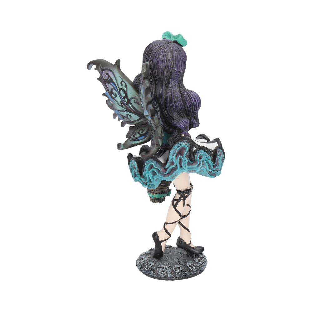 Adeline, the Enchantress of Sorrow, stands draped in a shimmering turquoise tutu, her delicate hands cradling a basket brimming with symbolic poison — a potion of protection or peril, depending on the will of the moon. Her gaze is distant, seeking solace in unseen realms. Cast in the finest resin and lovingly hand-painted, she is more than décor — she is a whisper of old magick made form. A perfect altar companion or mystical gift for the spellbound soul.

Size: 16.5cm