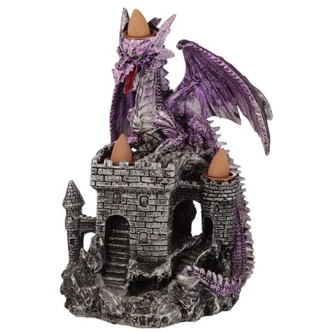 Summon ancient magic with the Dragons Castle Triple Backflow Incense Burner — a spellbinding display of cascading smoke that flows like mist through a mighty dragon’s lair. This handcrafted resin piece features three tiers for simultaneous backflow cones, creating an enchanting visual as the smoke flows down castle steps guarded by a powerful dragon. Ideal for meditation, ritual work, or simply setting a mystical mood in your sacred space.

Whether you’re a practicing witch, a fantasy lover, or seeking a un