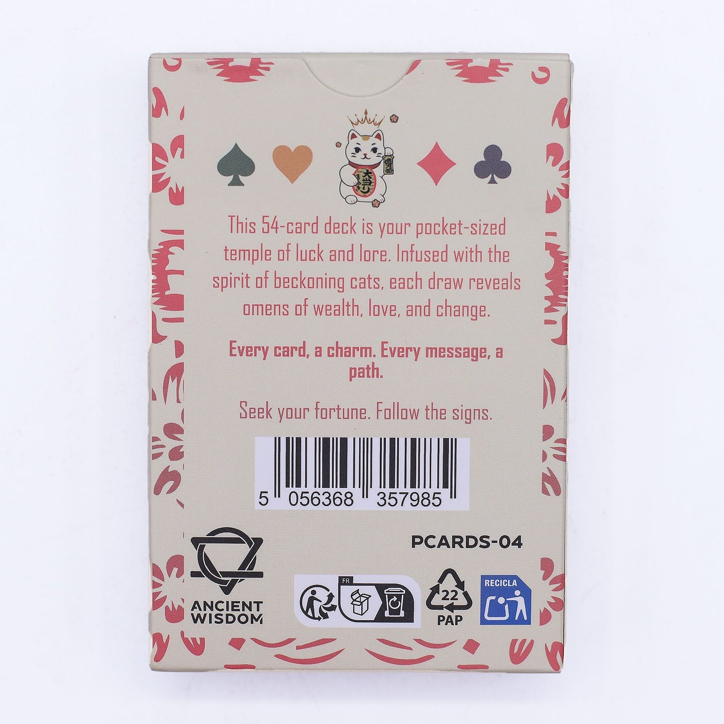Fortune Cats Card Deck – Maneki Neko Japanese Folklore 54-Card Set