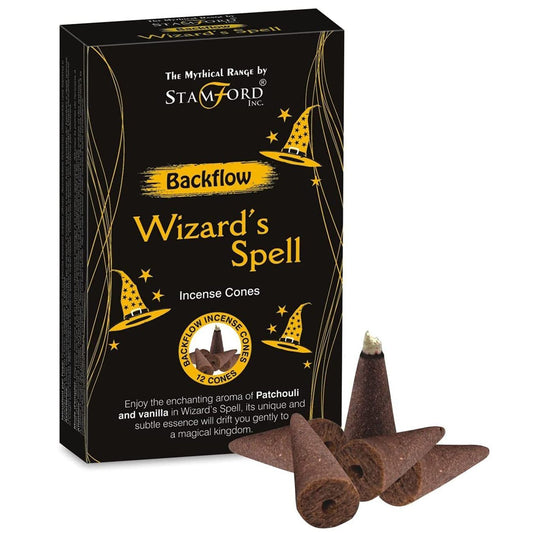 Summon the essence of ancient magic with Stamford’s Mythical Backflow Cones – Wizard Spell. Housed in beautifully designed boxes, these cones invite mystery and wonder into your sacred space. Once lit, the smoke flows downward in captivating streams, weaving through your backflow incense burner like a spell being cast. The fragrance lingers long after burning, filling your home with a mystical, calming atmosphere. Ideal for meditation, ritual work, or simply unwinding, these cones make a perfect gift for lo