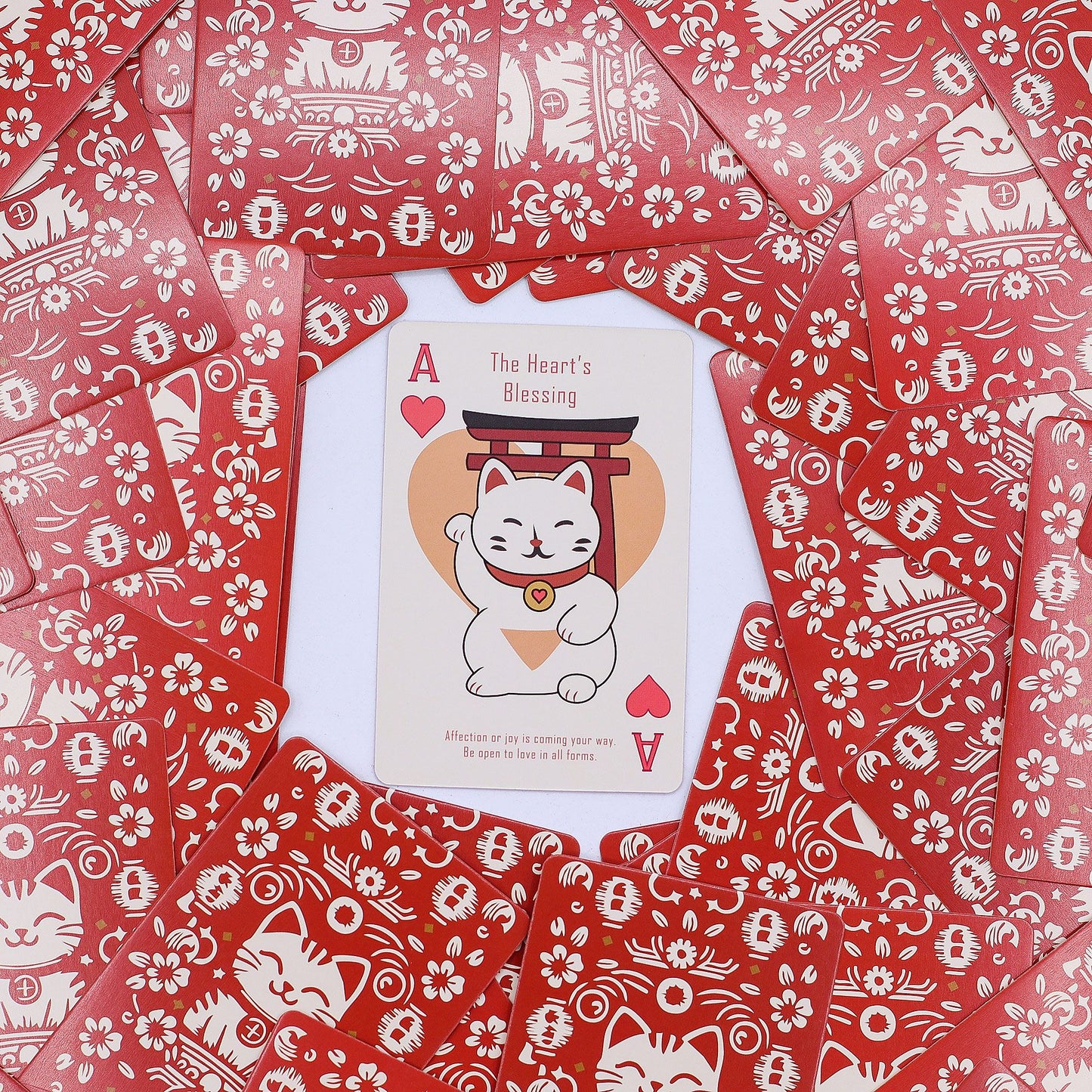 Fortune Cats Card Deck – Maneki Neko Japanese Folklore 54-Card Set