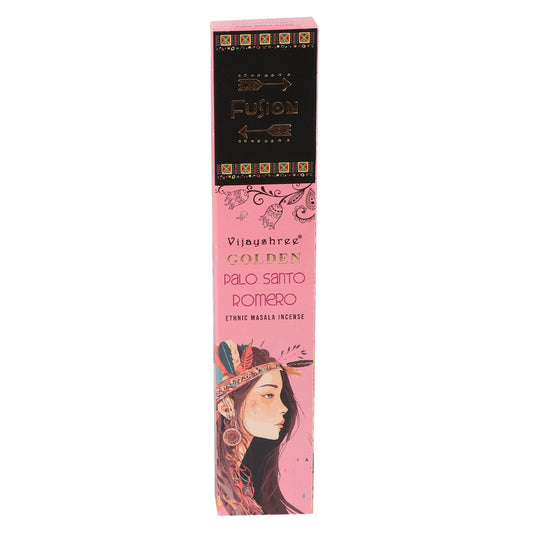 Awaken your senses and refresh your spirit with Vijayshree Golden Masala Incense – Palo Santo Fusion: Rosemary. This handcrafted blend unites the sacred cleansing smoke of Palo Santo with the crisp, herbal vitality of rosemary. Together, they create an energising atmosphere that sharpens focus and lifts the mind.

Each incense stick burns evenly and long, releasing a fresh, purifying aroma that clears stagnant energy and encourages clarity. Perfect for meditation, mindfulness, or simply revitalising your ho