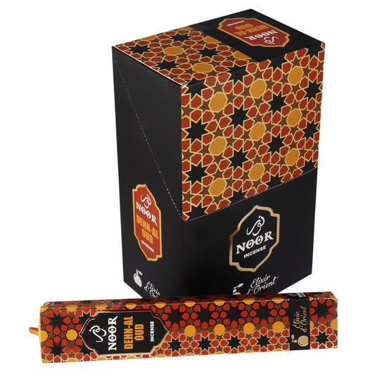 “Where sacred smoke rises, the spirit finds its path to wholeness.”

Noor Oud Incense – Dehn-Al Oud embodies the purest and most traditional form of Oud incense, cherished across Arabia and Asia for centuries. Known as Dehn-Al Oud—literally “the essence of wood”—this rare fragrance is distilled from the resinous Aquilaria tree, producing an aroma once reserved for kings, healers, and spiritual masters.

In folklore, Dehn-Al Oud incense was believed to heal the heart, balance the mind, and shield the soul fr