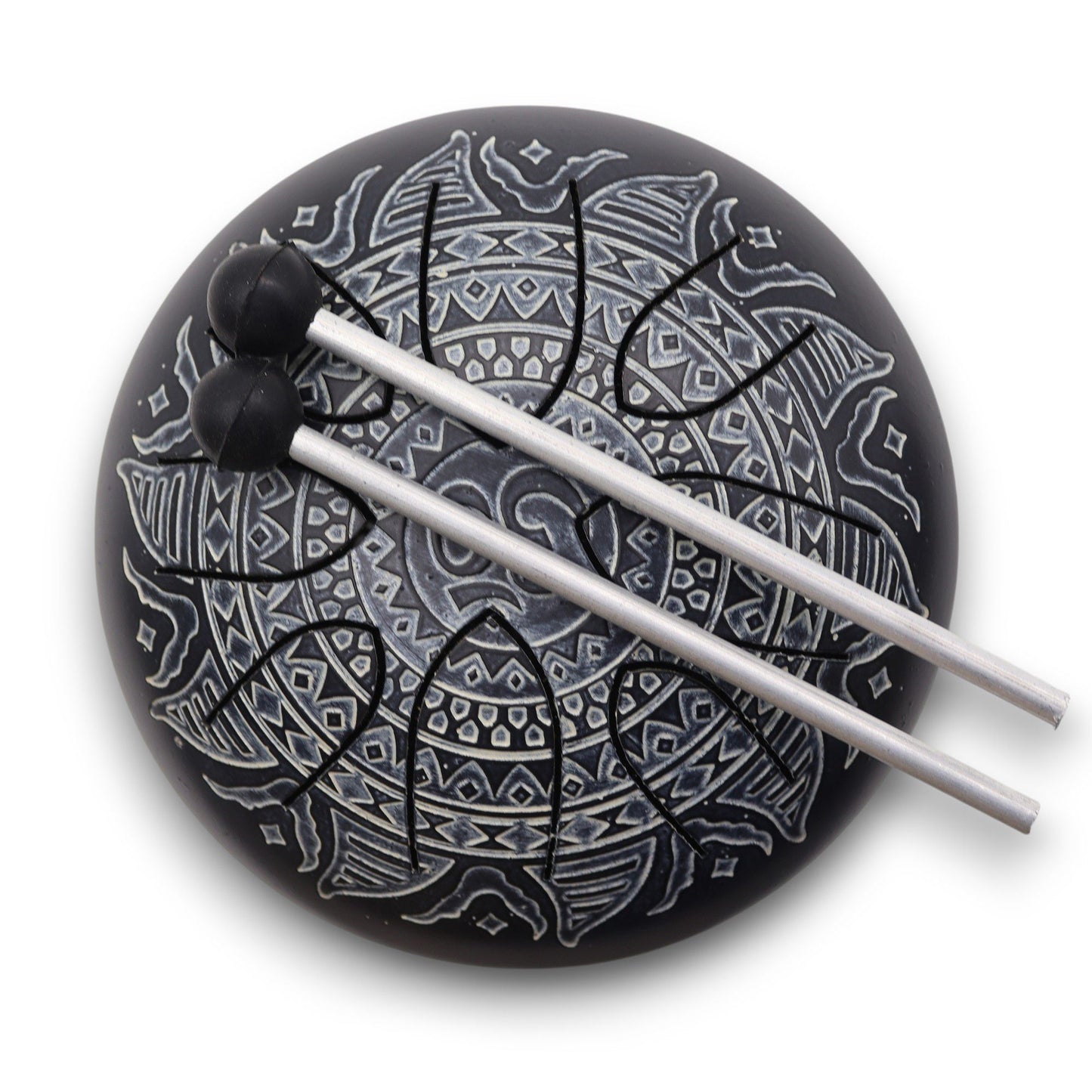 Hapi Drum Om Mandala Engraved - 16cm | Pocket-Sized Sacred Sound