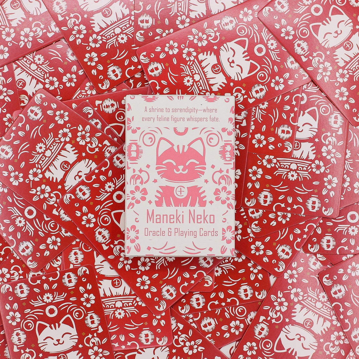 Fortune Cats Card Deck – Maneki Neko Japanese Folklore 54-Card Set
