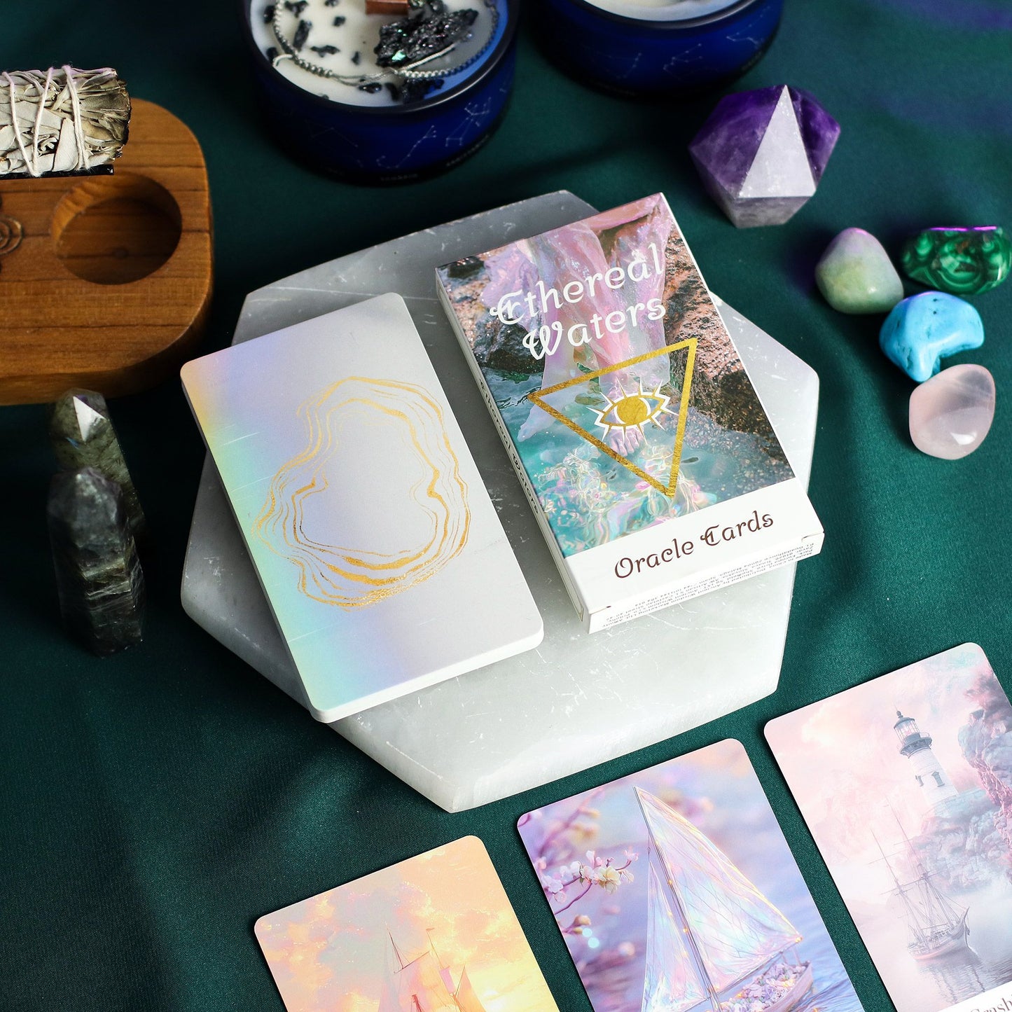 Ethereal Waters Oracle Cards – 40-Card Ocean-Inspired Divination Deck