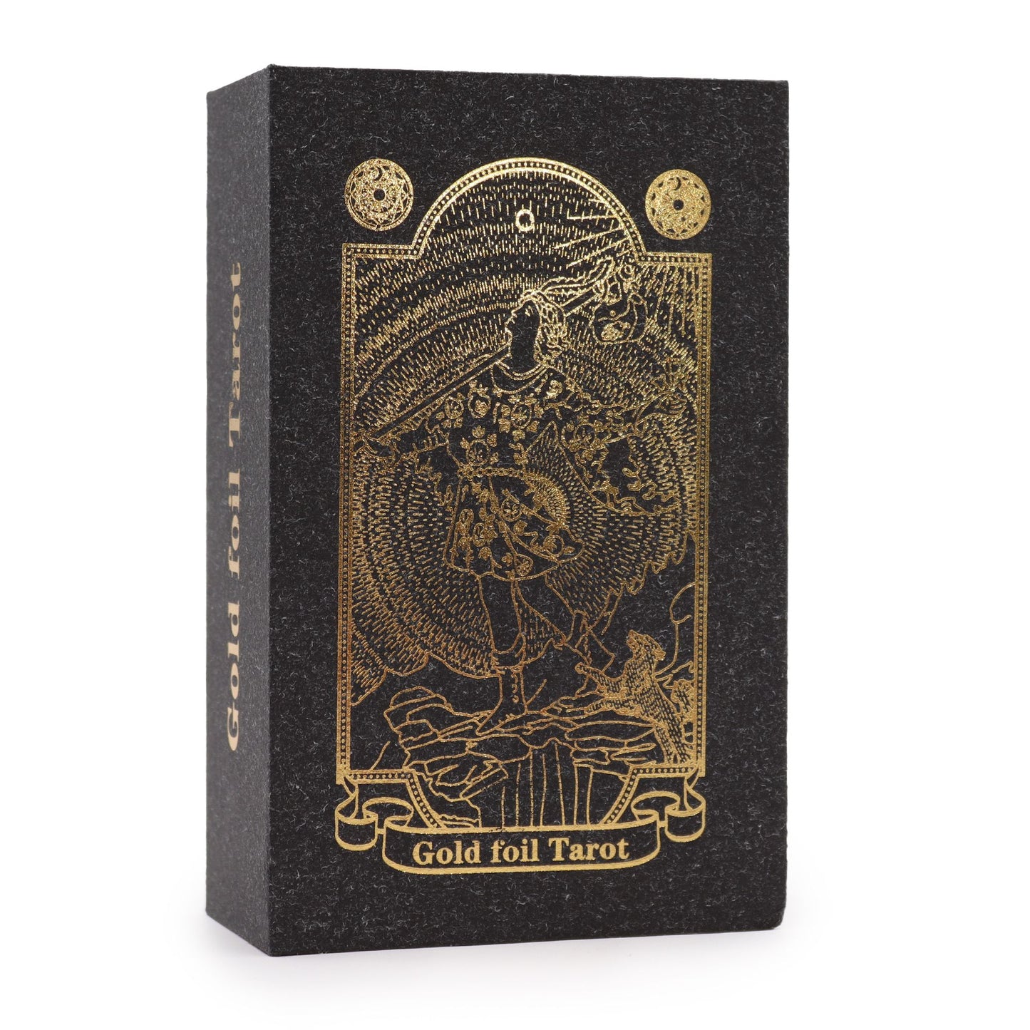 Gold Foil Tarot Set – Luxury Black & Gold 78-Card Deck with Guidebook