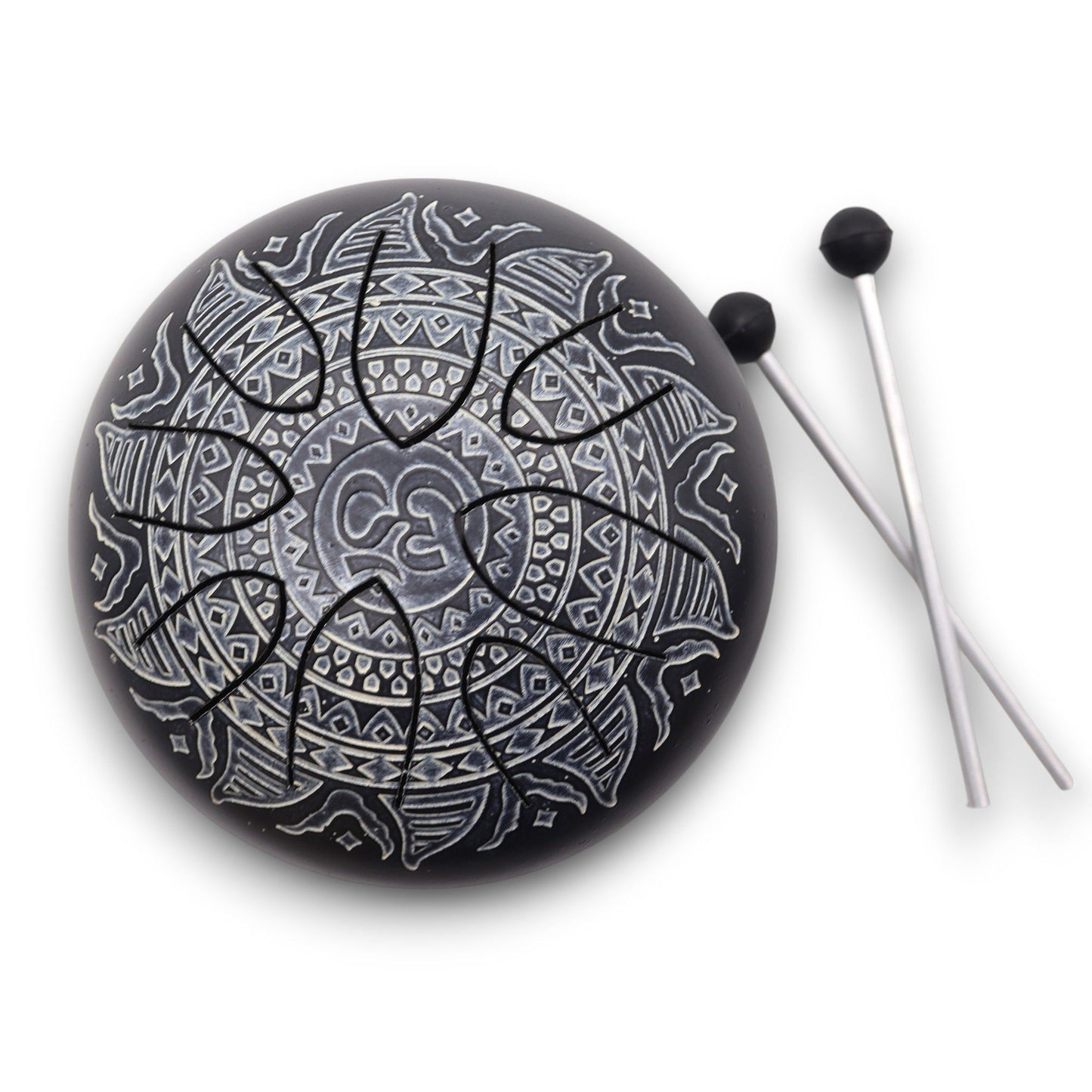 Hapi Drum Om Mandala Engraved - 16cm | Pocket-Sized Sacred Sound
