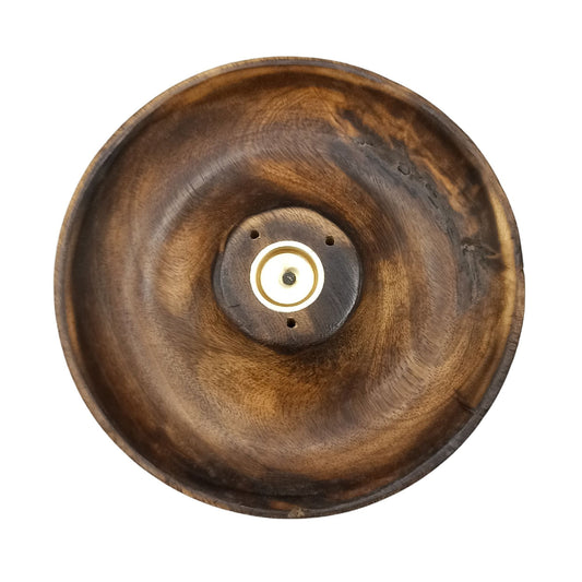 Bring elegance and simplicity to your sacred space with the Incense Stick & Cone Burner Disc – Round Wood Holder. Hand-carved from natural wood, this versatile burner is designed to hold both incense sticks and cones, making it a perfect companion for your daily rituals, meditation sessions, or quiet moments of reflection.

Its smooth, circular shape symbolizes wholeness and unity, grounding your practice while catching ash cleanly and safely. The natural wood grain carries an earthy energy, adding a warm, 