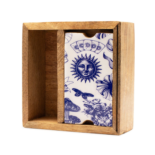 Two Section Tarot Box with Card Holder –  Ritual Box