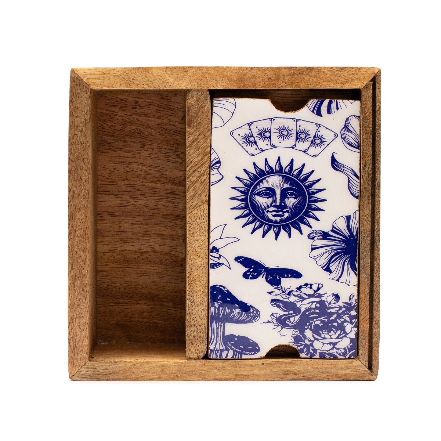 Two Section Tarot Box with Card Holder –  Ritual Box