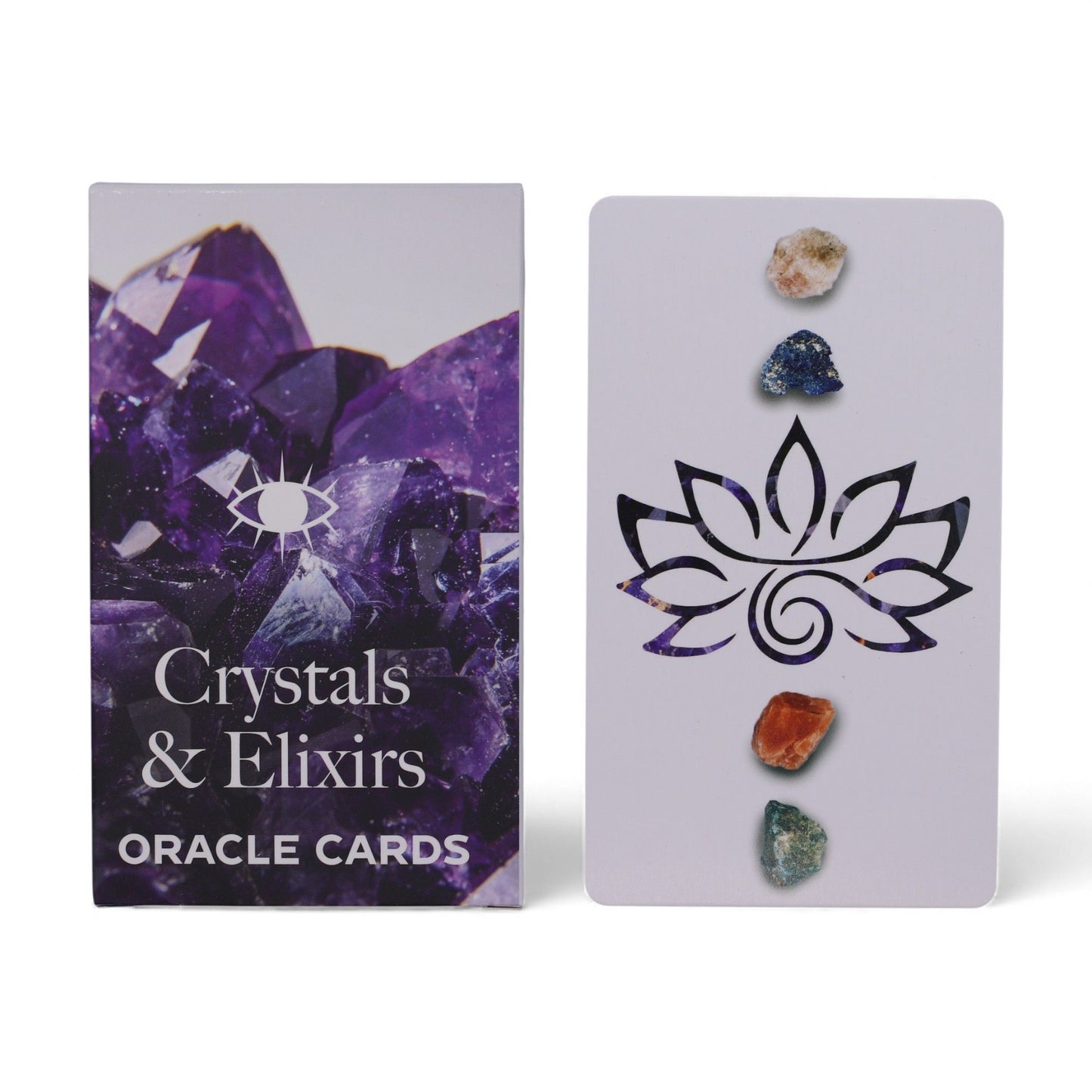 Immerse yourself in crystalline calm with the Crystals & Elixirs Oracle Cards – Healing Energy Deck, a luminous 40-card set inspired by gemstones and imagined elixirs. Each card glows with colour and quiet meaning, offering reflections on courage, clarity, renewal, joy, and the subtle energies that shape your inner world.

Every card features a captivating crystal illustration paired with a message that channels the essence of a symbolic remedy — a gentle guide for meditation, mindful rituals, and intuitive