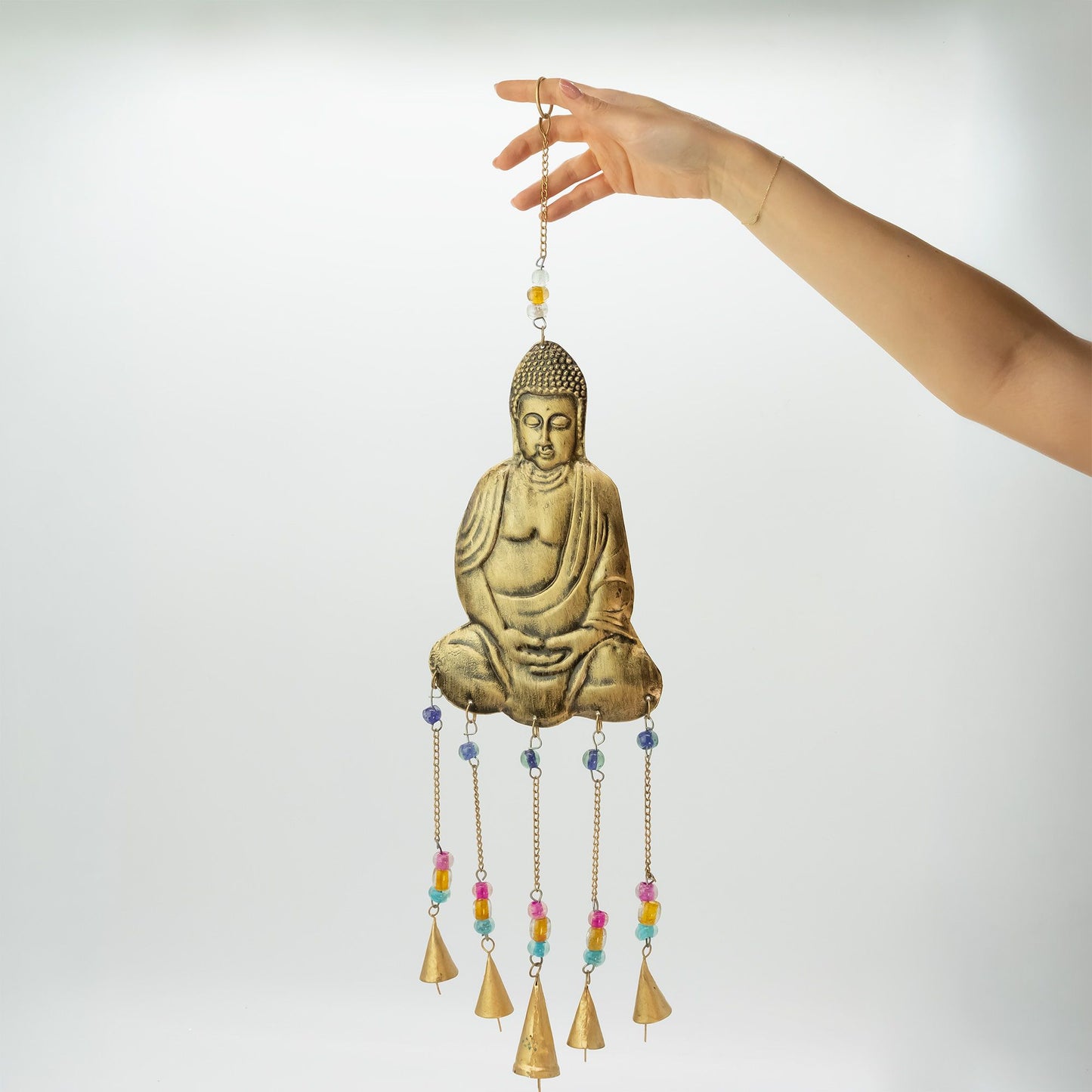 Indian Chimes - Lrg Buddha 5 Bell Chimes