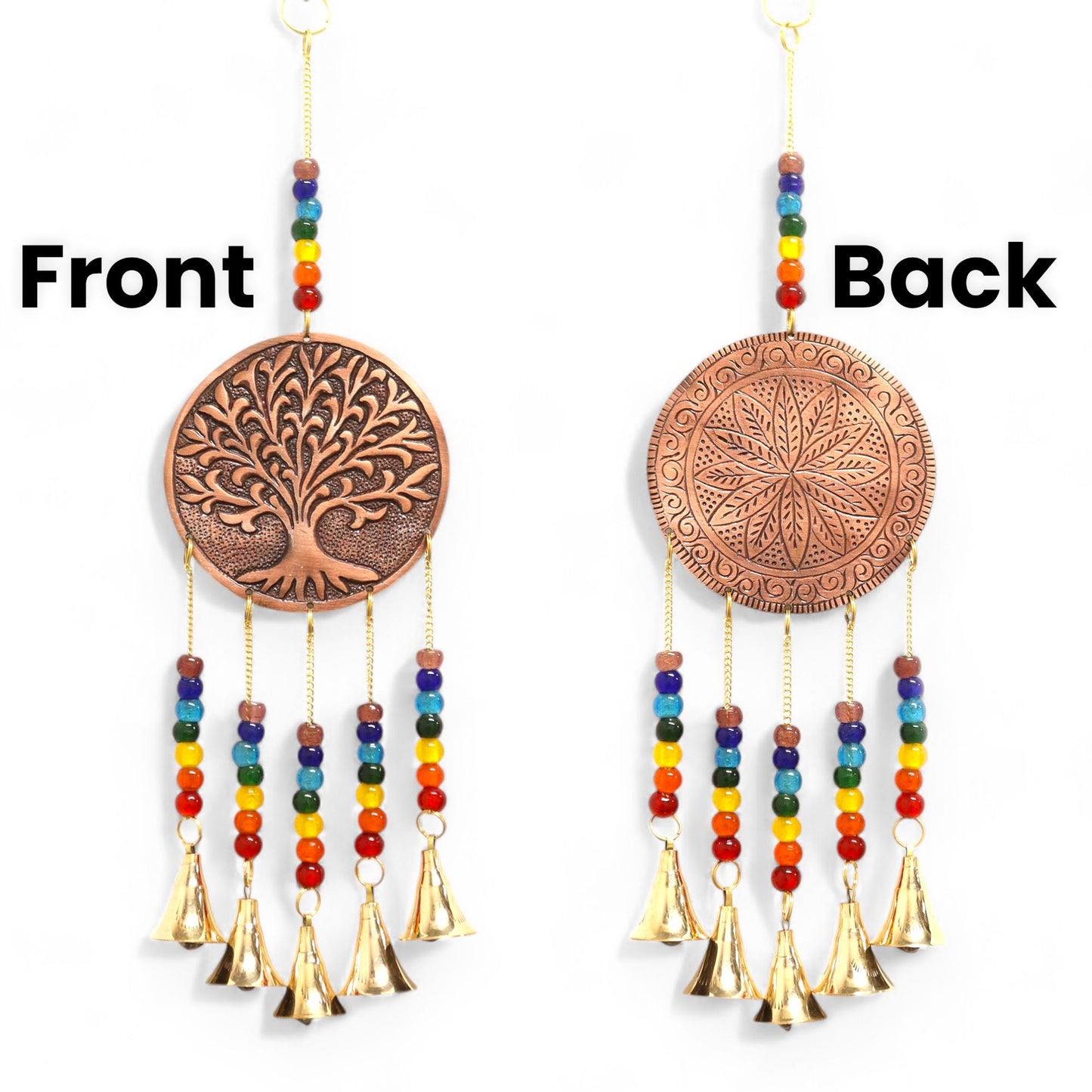 Indian Chimes – Medium Tree of Life with Chakra Beads and 5 Bells