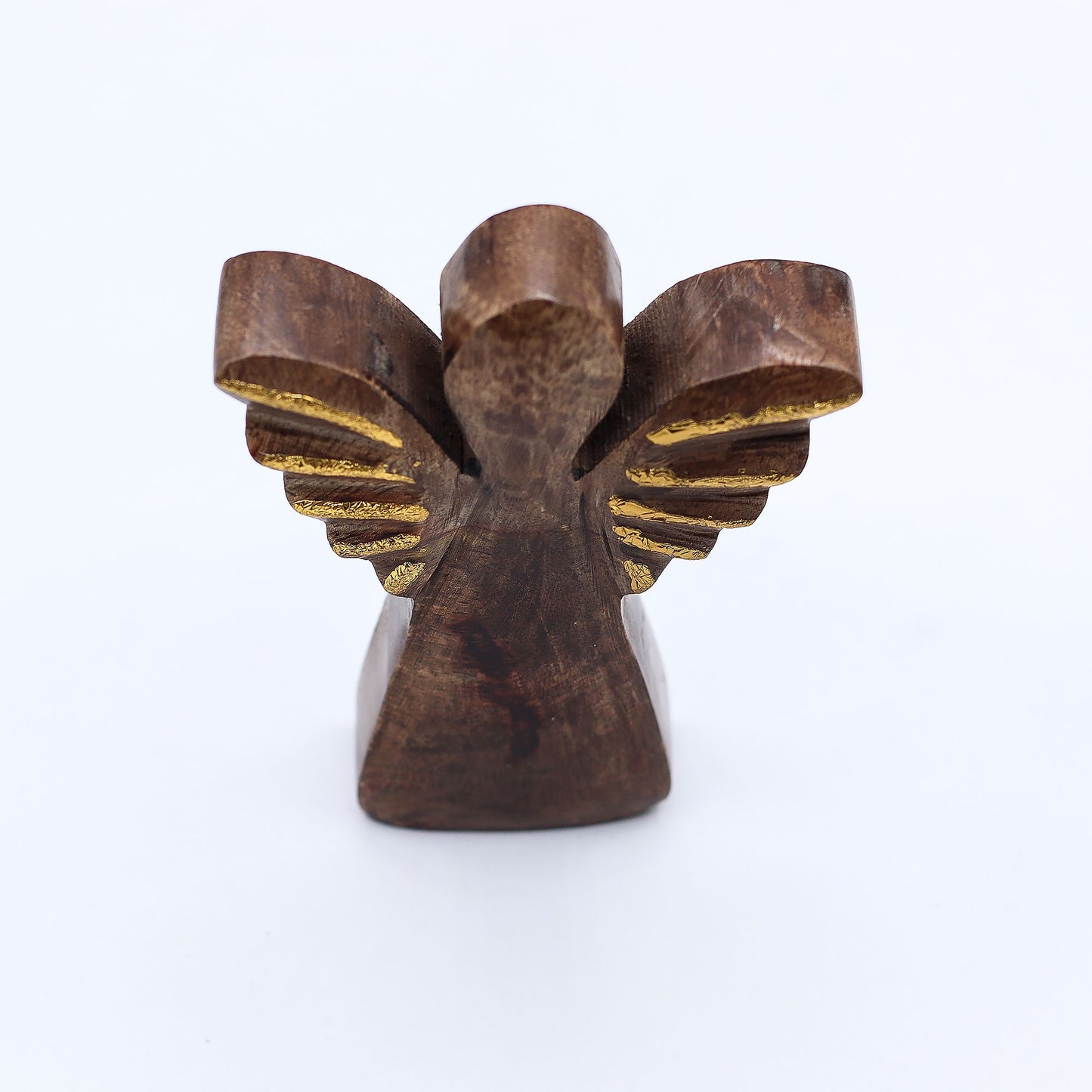 Small Mango Wood Angel – Gold Decor