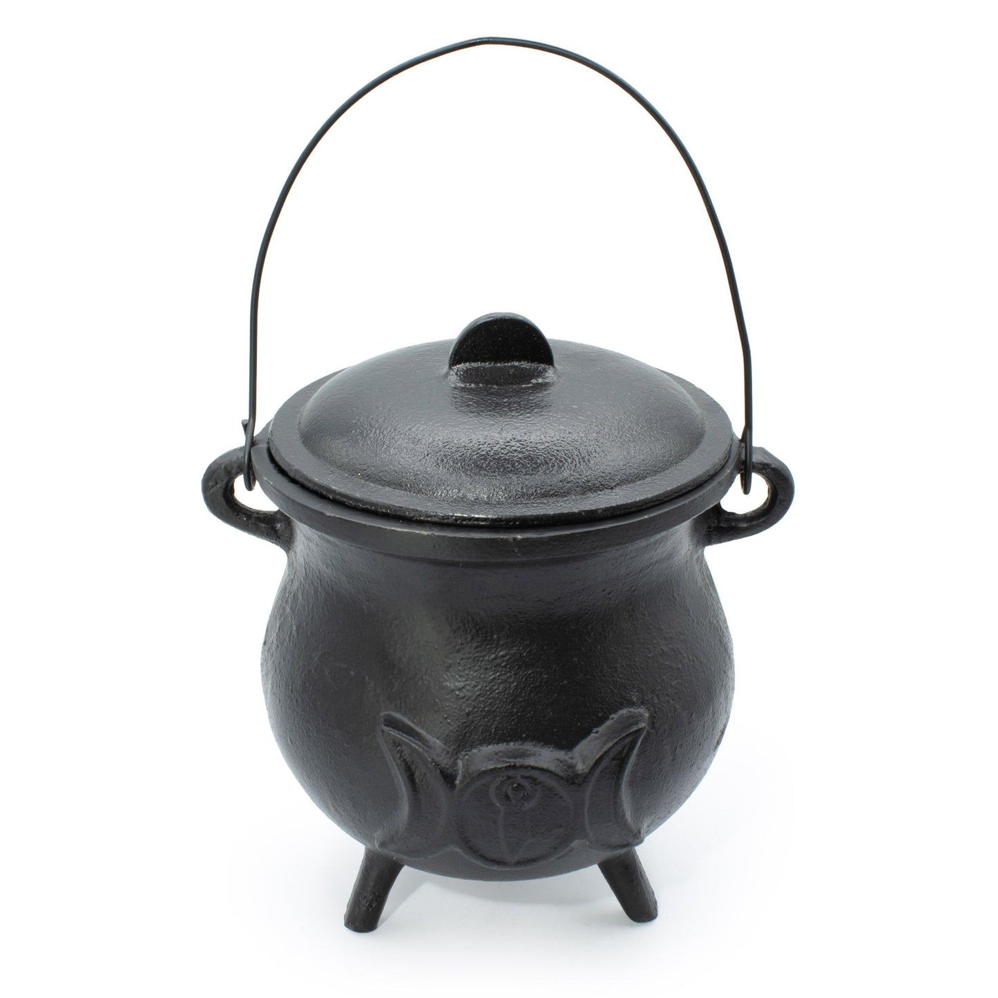 Make a powerful statement on your altar with this Extra Huge Cast Iron Triple Moon Cauldron, a substantial ritual vessel crafted for practitioners who appreciate authenticity, durability, and commanding presence. Embossed with the sacred Triple Moon symbol, this cauldron represents the Maiden, Mother, and Crone, embodying intuition, feminine power, and the cycles of life, death, and rebirth.

Weighing over 4kg, this impressive cast iron cauldron offers exceptional strength and longevity. Its generous capaci
