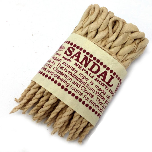 Pure Herbs Sandalwood & Spice rope incense offers a warm, soothing fragrance that combines the creamy, calming notes of sandalwood with the subtle, aromatic hints of traditional spices. Revered for its sacred and meditative qualities, this incense enhances spiritual rituals, meditation, and mindfulness practices. Each hand-rolled rope burns for approximately 15 minutes, filling your space with a serene, grounding, and aromatic atmosphere.

Length: approx. 11 cm

Weight: approx. 11 g

Burning Time: 15 minute