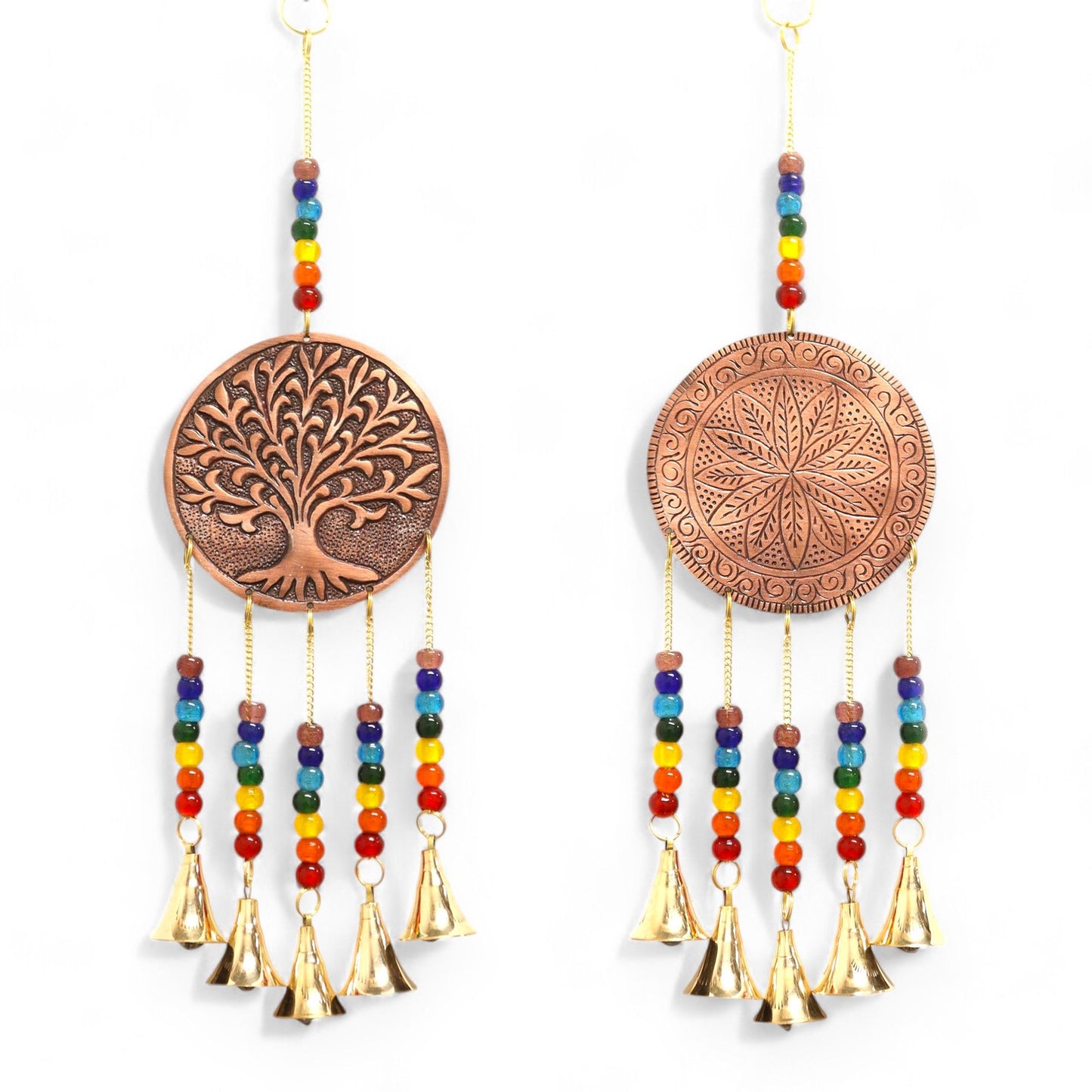 Indian Chimes – Medium Tree of Life with Chakra Beads and 5 Bells