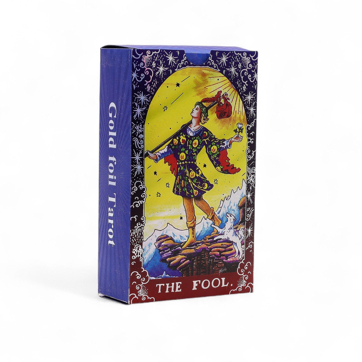 Mandala Blue Foil Tarot Deck – 78-Card PET Sacred Geometry Tarot