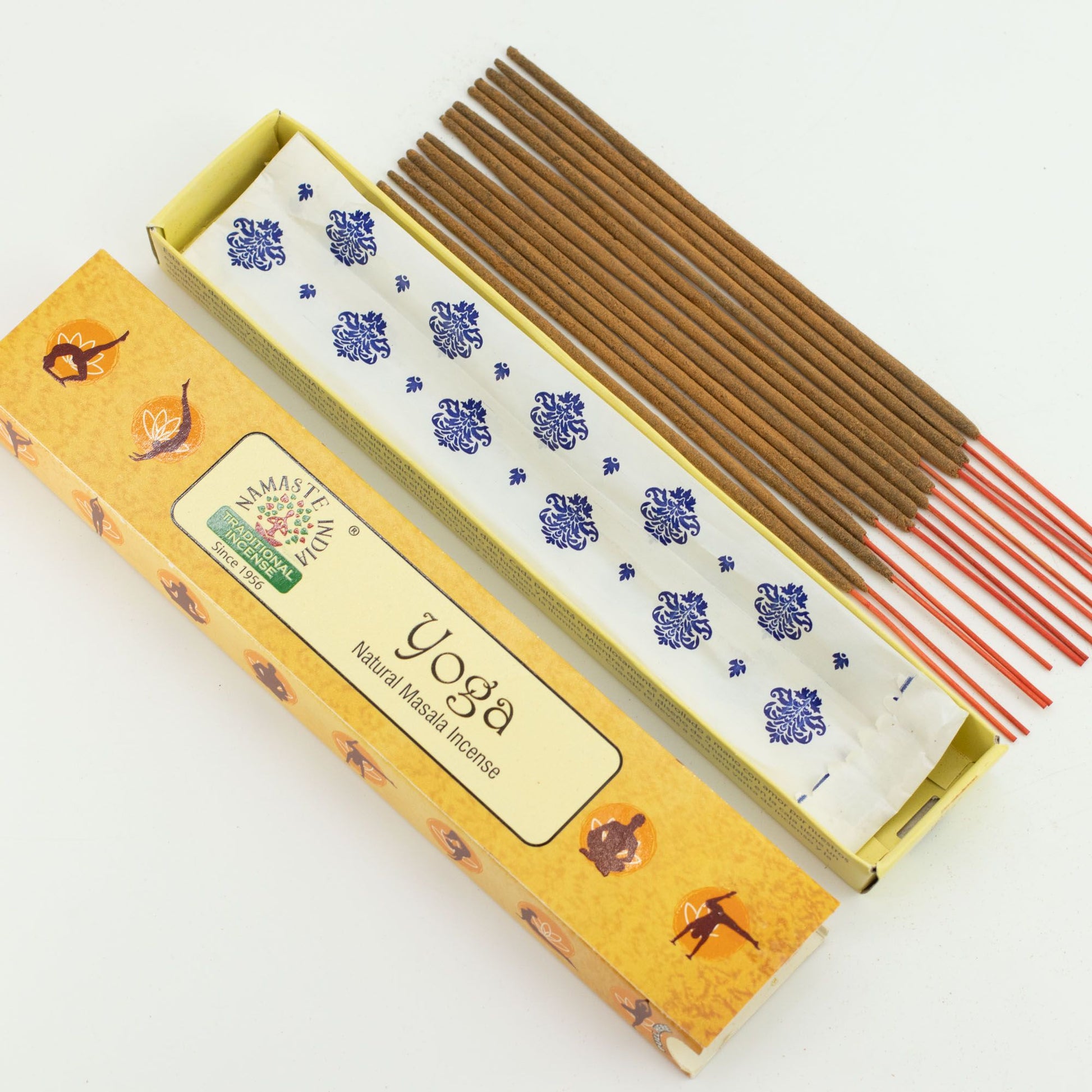 Namaste Mandala Masala Incense Yoga. 15 handcrafted Indian incense sticks with warm earthy aroma for meditation, yoga and relaxation.