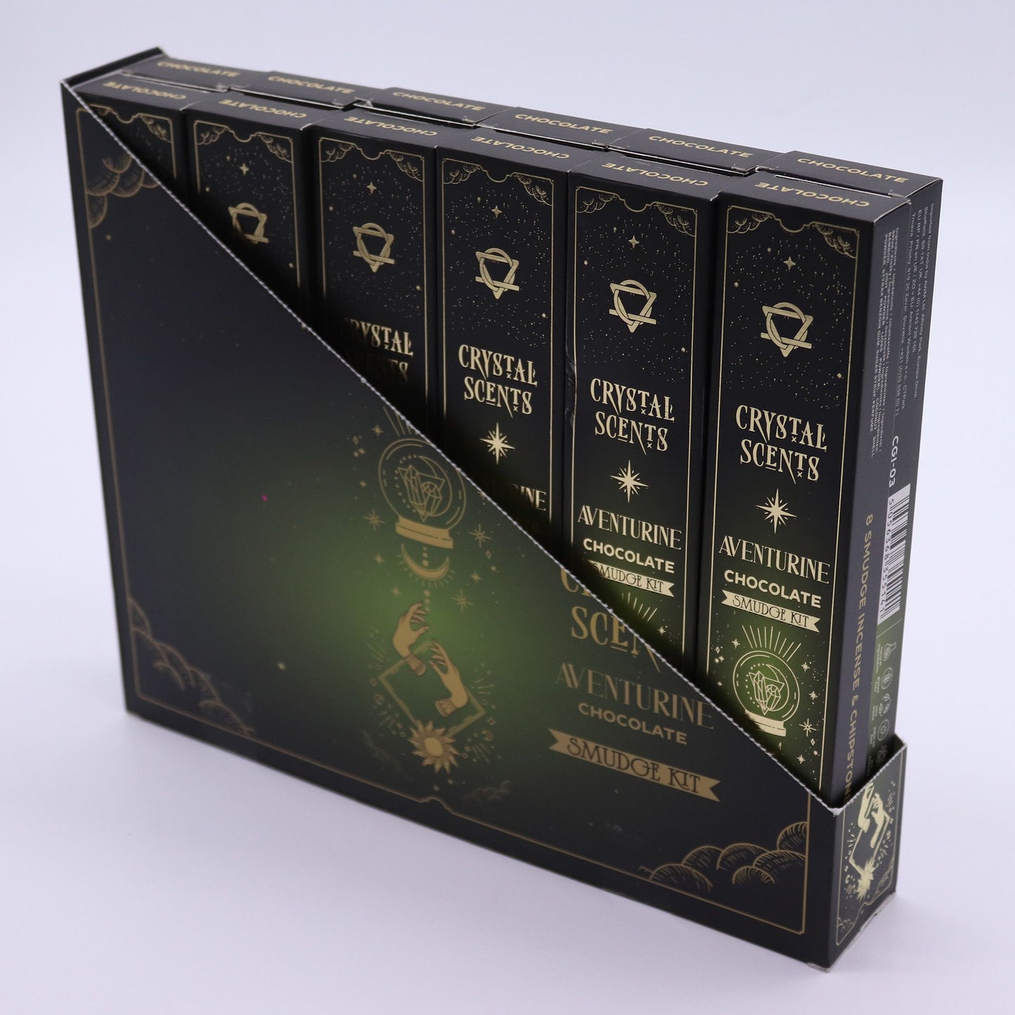 Chocolate Smudge Incense with Aventurine – Warm Sweet Ritual Aroma Set