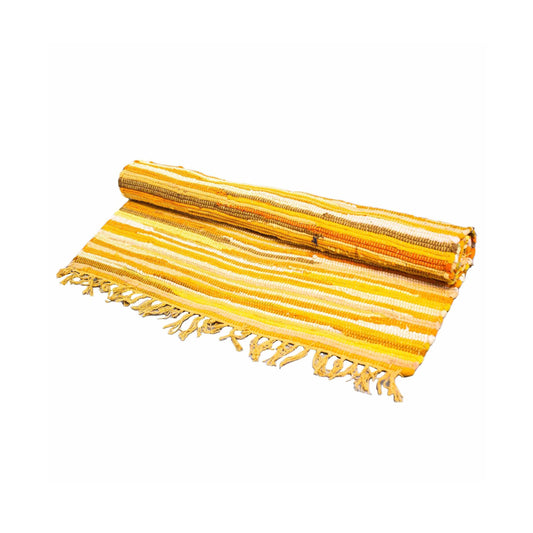 Small Rag Rug - 50x90cm - premium quality - Sunrise Oranges

Woven magic for your home. Handmade recycled rag rugs – ethical, fairtrade, boho and cottagecore inspired. Soft, strong and spellbindingly unique.