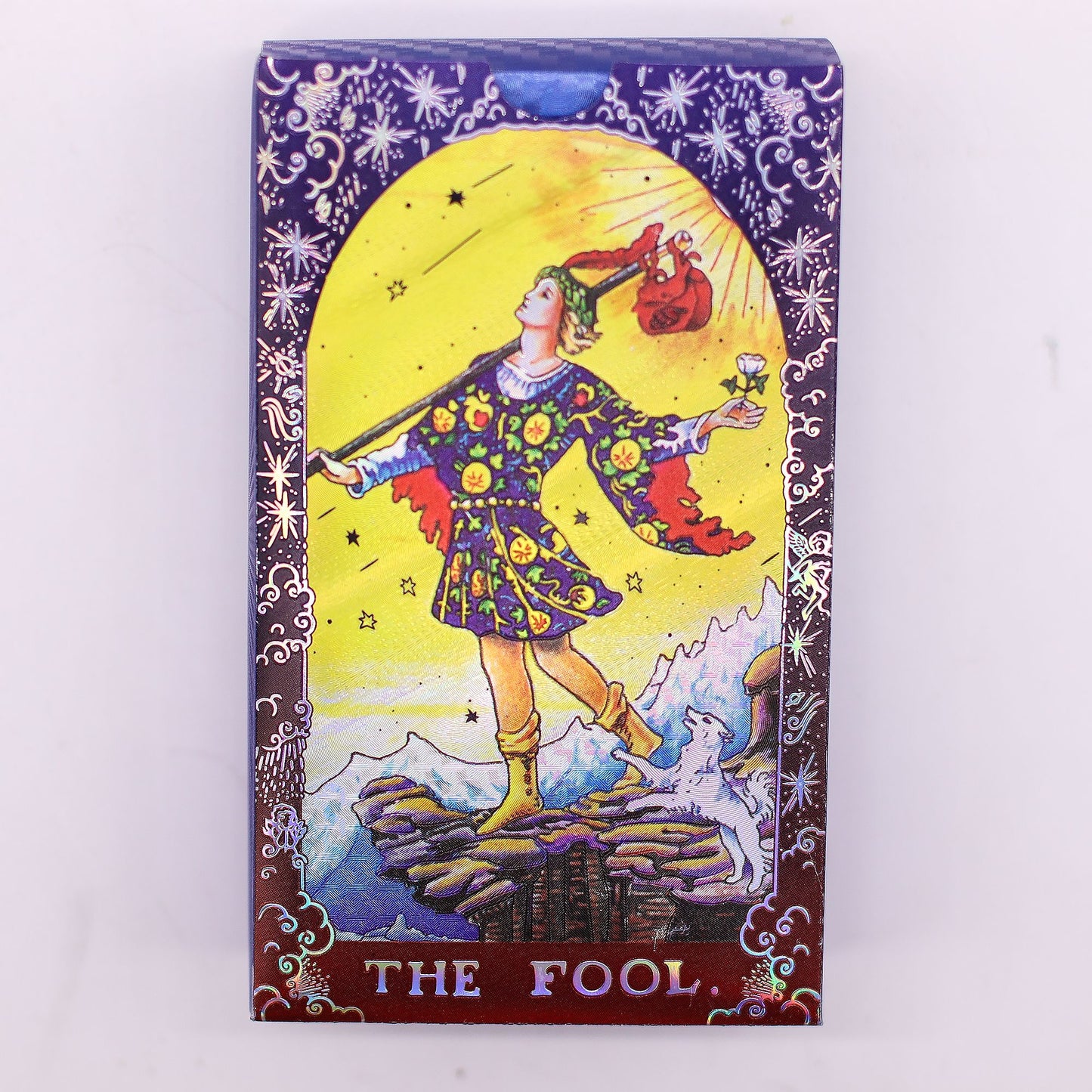 Mandala Blue Foil Tarot Deck – 78-Card PET Sacred Geometry Tarot